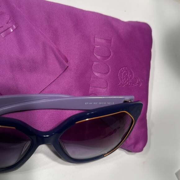 Emilio Pucci 59mm Geometric Sunglasses Purple - Picture 14 of 14